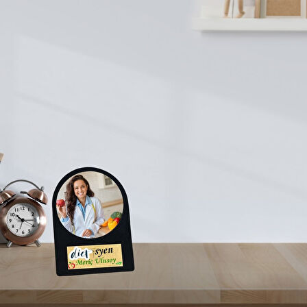 Diyetisyenlere Özel Fotoğraflı Ahşap masa Üstü Çerçeve