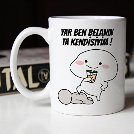 Kişiye Özel Cep Matarası ve Yar Ben Belanın Ta Kendisiyim Kupa Bardak Hediye Seti