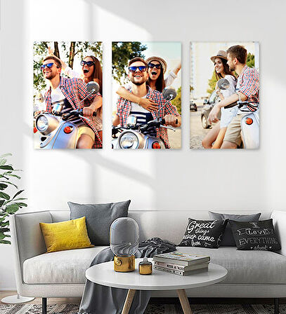 Kişiye Özel Fotoğraflı 3’lü MDF Tablo Seti (20x28 cm)