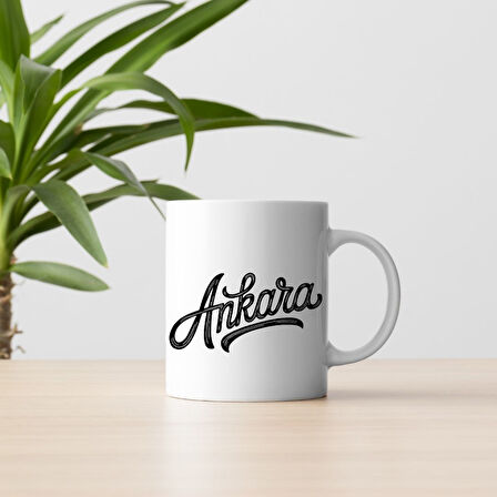 Ankara Yazılı Tasarım Kupa Bardak – Şehir Temalı Hediyelik