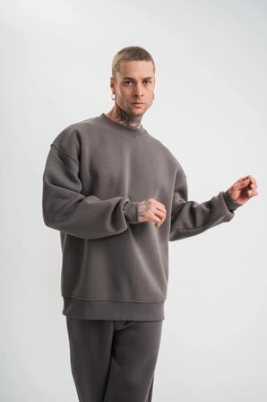 Uzun Kol Bisiklet Yaka Basic SweatShirt