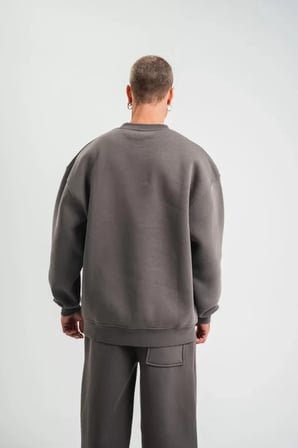 Uzun Kol Bisiklet Yaka Basic SweatShirt