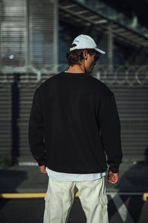 Kışlık Bisiklet Yaka Üç İplik Basic SweatShirt