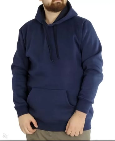 Erkek Uzun Kol Kapşonlu Basic Sweatshirt Hoodie