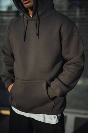 Üç İplik Penye Kapşonlu Basic SweatShirt