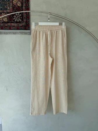 Erkek İthal Yıkamalı Keten Pantolon