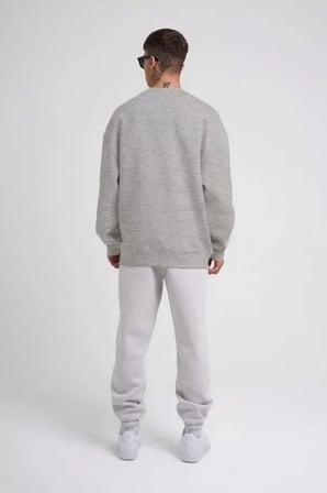 Unisex Biskilet Yaka Üç İplik SweatShirt
