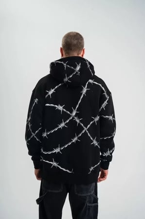 POLIZEI Premium Kalite Kapşonlu Varak Ve Pano Baskılı SweatShirt