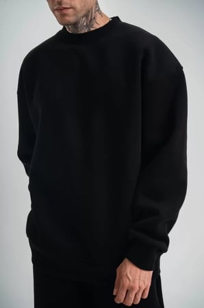 Uzun Kol Bisiklet Yaka Basic SweatShirt