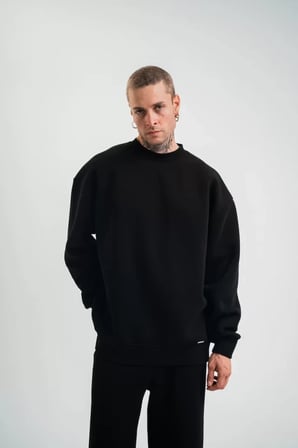 Uzun Kol Bisiklet Yaka Basic SweatShirt