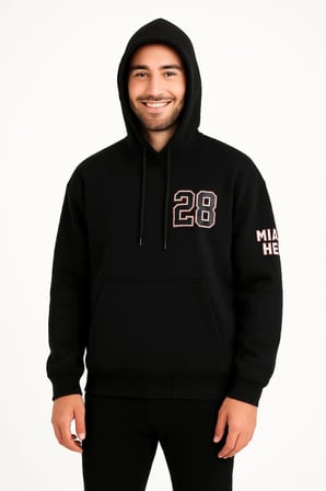 Üç İplik Kapüşonlu Ön Ve Arka Baskılı SweatShirt Hoodie