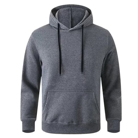 Erkek Uzun Kol Kapşonlu Basic Sweatshirt Hoodie