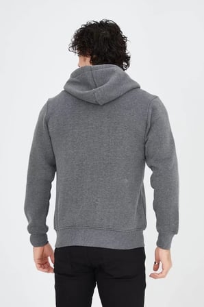 Unisex Tam Fermuarlı Kapşonlu  SweatShirt