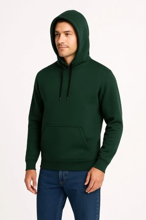 Erkek Üç İplik Kapüşonlu Kanguru Cepli SweatShirt Hoodie