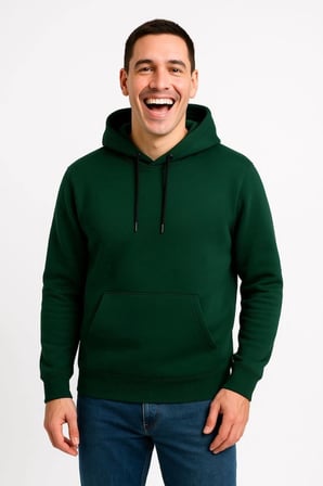 Erkek Üç İplik Kapüşonlu Kanguru Cepli SweatShirt Hoodie