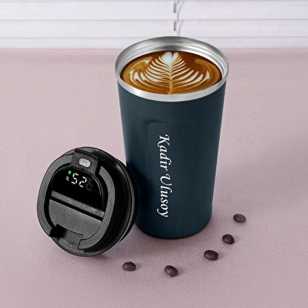 Dijital Isı Göstergeli Paslanmaz Çelik Termos Kupa – Sıcak & Soğuk İçecek Mug