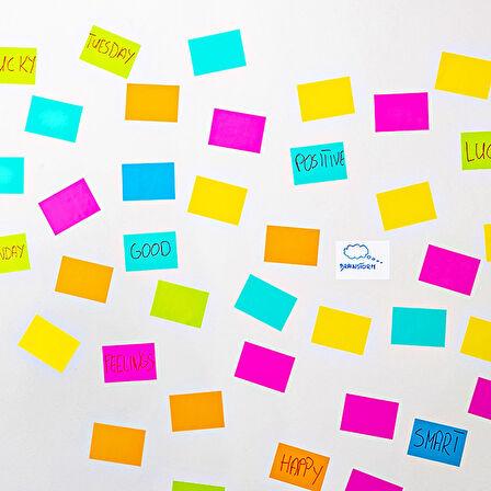 Elektrostatik Yapışkanlı Akıllı Not Kağıdı 7x10 cm – 50 Sayfa Pratik Ofis Not Defteri