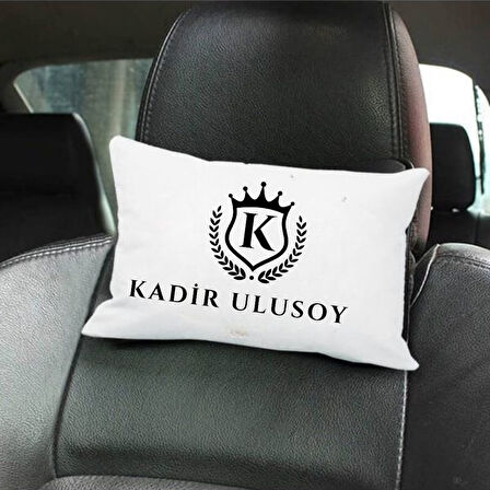 Kişiye Özel İsim ve Harf Tasarımlı Araç Yastık Kılıfı – Şık ve Kişisel Otomobil Aksesuarı