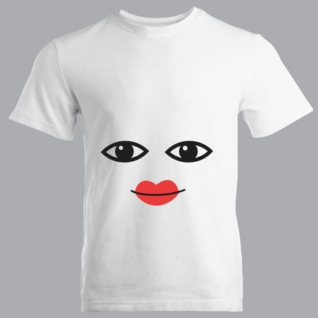 Komik Dijital Karakter Yüz İfadeli Eş Kombin Tişörtleri - Unisex Sevgili Tshirt Seti