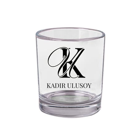 Kişiye Özel Baş Harfli Viski Bardağı - İsme Özel Monogram Tasarım Kadeh