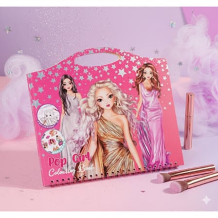 Pop Girl Çantalı Boyama Kitabı Spiralli Eğitici Çocuk Boyama Bloğu (1 Adet)