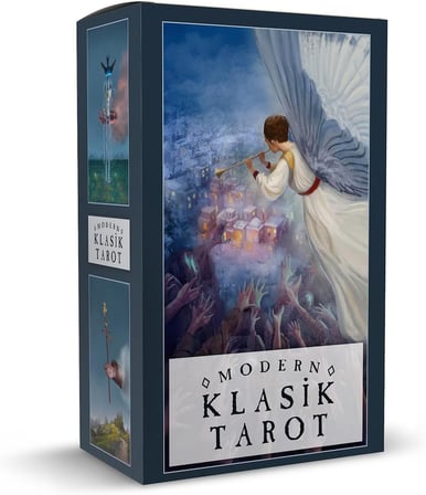 Modern Klasik Tarot Kartları ve Türkçe Rehber Kitapçığı - 78 Kartlı Özel Tasarım Tarot Seti