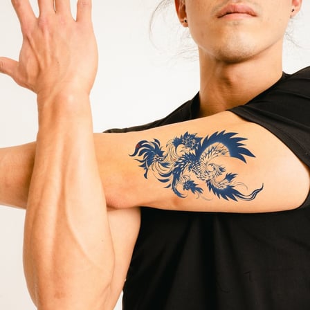 Anka Kuşu Modeli 1 Ay Kalıcı Geçici Dövme - Büyük Boy Gerçekçi Phoenix Tattoo Su Geçirmez Bitkisel Dövme