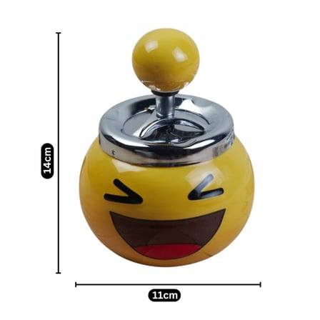 Emoji Tasarımlı Basmalı Dönerli Küllük