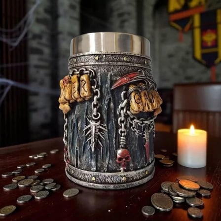 Oyunculara Özel Game Over Temalı 380 ml İçi Paslanmaz Çelik Premium Kupa Bardak