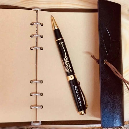 Kişiye Özel İsimli Besmele Yazılı Defter Kalem Kupa Hediye Seti - Ofis Hediyesi
