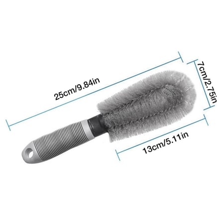 Gri Oto Jant Temizleme Fırçası – Ergonomik Saplı, Lastik ve Jant Detay Temizliği İçin Güçlü Kıllı Fırça (5580)