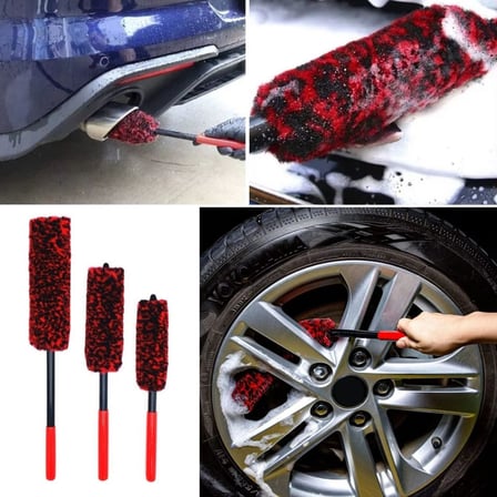 lü Bükülebilen Peluş Detaylı Temizlik İçin Oto Jant, Egzos Temizleme Fırçası ()