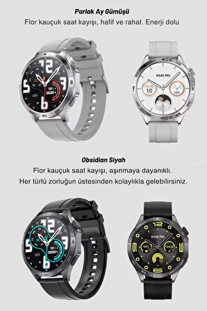 Wearfitpro GT4 Watch Yuvarlak Amoled Ekran Yeni Nesil Akıllı Saat Siyah