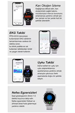 Wearfitpro GT4 Watch Yuvarlak Amoled Ekran Yeni Nesil Akıllı Saat Siyah