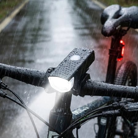 Bisiklet Işık Seti – USB Şarjlı LED Ön Far + Arka Stop Lambası, Su Geçirmez Bisiklet Aydınlatma Seti ()