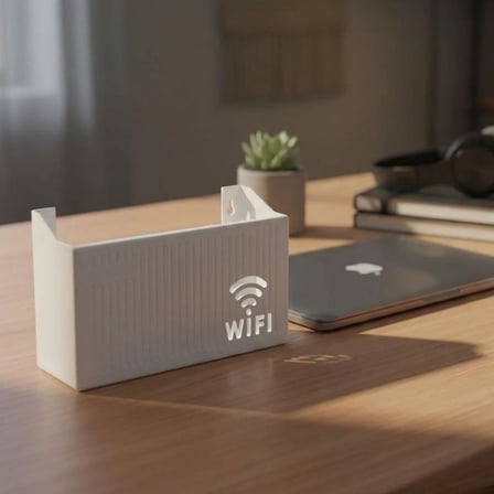 Duvar Tipi Wi-Fi Modem Saklama Kutusu(Beyaz) – Kablo Düzenleyici Router Raf Organizer ()