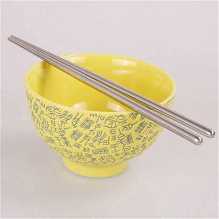 Metal Chopstick 5'li Paslanmaz Çelik Çin Çubuğu