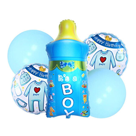 İyiki Doğdun Biberon 5 li Set Folyo Balon