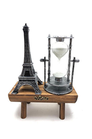 Kişiye Özel Eyfel Kulesi Paris Ahşap Kum Saati