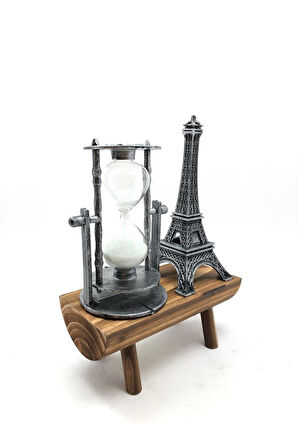 Kişiye Özel Eyfel Kulesi Paris Ahşap Kum Saati