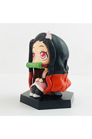 Anime Demon Slayer Nezuko Oturan Mini Figür