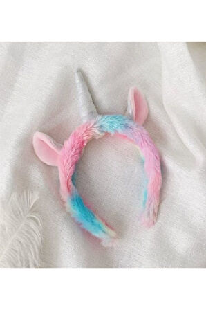 Renkli Peluş Unicorn Taç