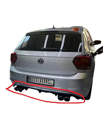  Volkswagen Polo 2018 Difüzör (Plastik) (( PARLAK SİYAH )) EGZOZLAR HARİÇ