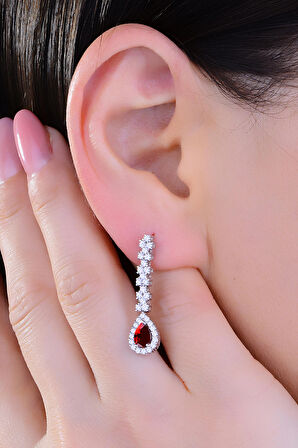 925 Ayar Gümüş Tek Salkım Damla Montör Su Yolu Set