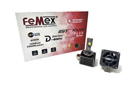 Femex Gt Nano Plus D3S Led Xenon 160W 25.000 Lumen