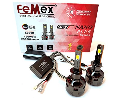 Femex Gt Nano Plus H1 Şimşek Etkili Led Xenon 160W 25.000 Lumen