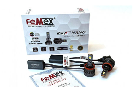 Femex Gt Nano Pro H16 Şimşek Etkili Led Xenon 110W 22.000 Lumen