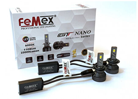 Femex Gt Nano Pro H7 Şimşek Etkili Led Xenon 110W 22.000 Lumen