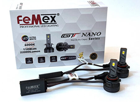 Femex Gt Nano Pro HIR2 9012 Şimşek Etkili Led Xenon 110W 22.000 Lumen