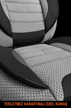 Mazda Mazda3 UYUMLU TAM SET GRİ Oto Koltuk Kılıfı 5 Koltuk Ön Arka Tam Set Terletmez